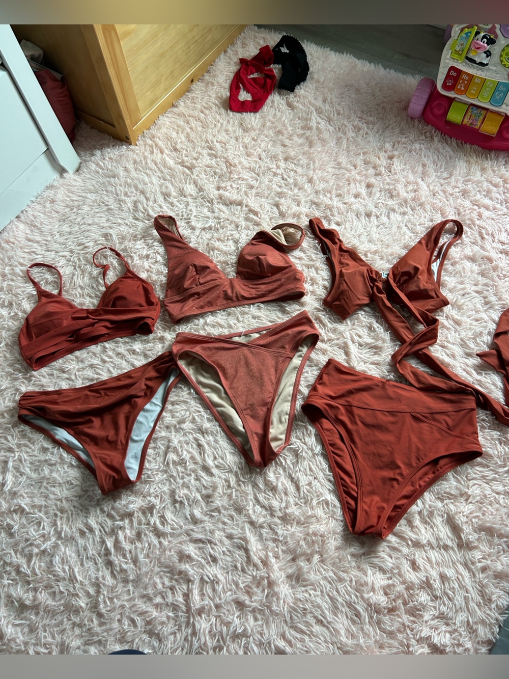 maroon bundle Women's Bikini Set - Stylish Swimwear